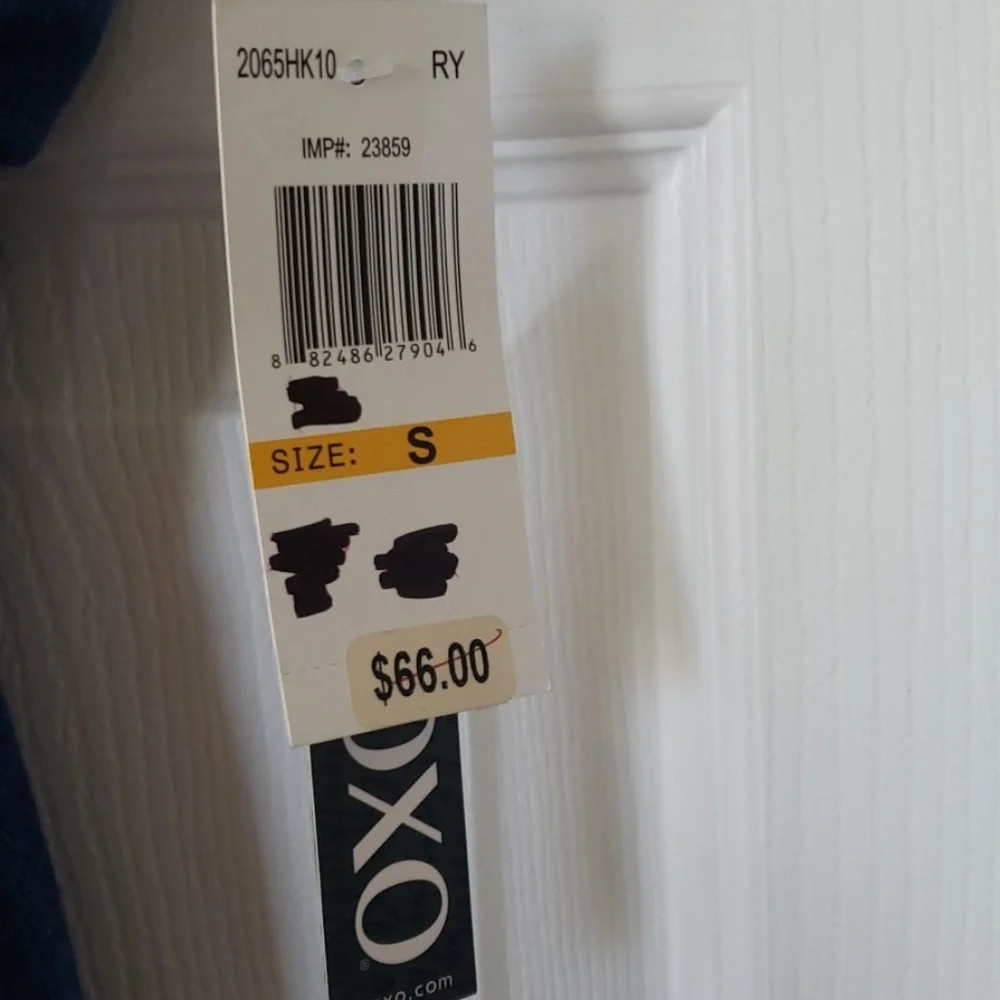NWT XOXO Blue swoop neck knee length dress - Picture 3 of 5